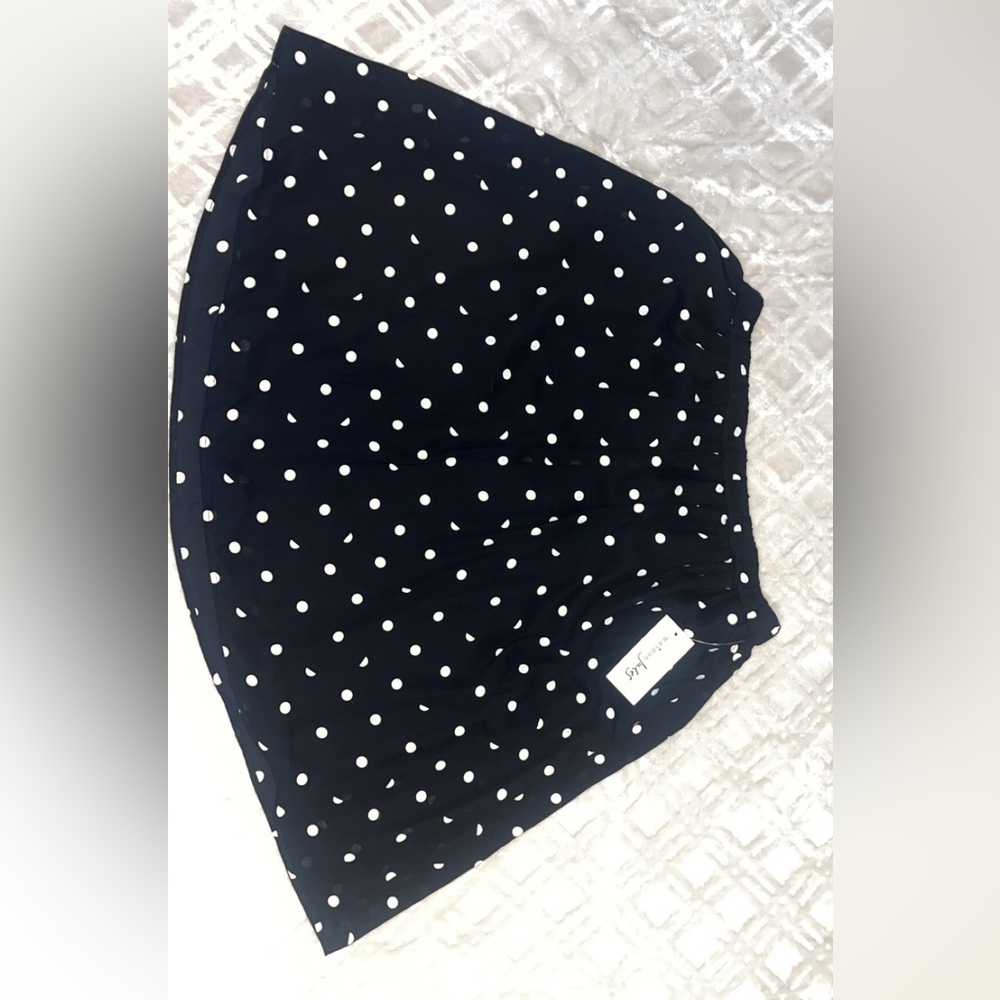 Maison Jules Black Polka Dot Skirt